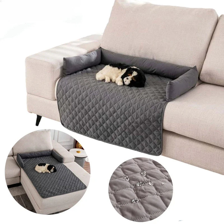 Waterproof Dog Sofa with Neck Pillow & Bed Mat