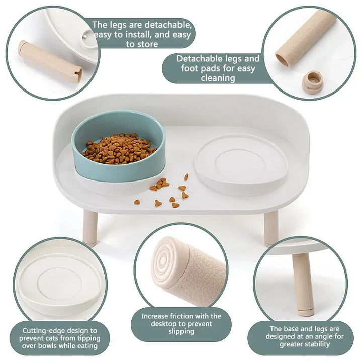 Cat Double Bowls Feeder